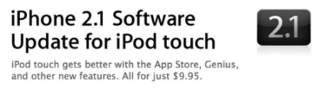 Apple publica el Firmware 2.1 del iPhone y del iPod Touch