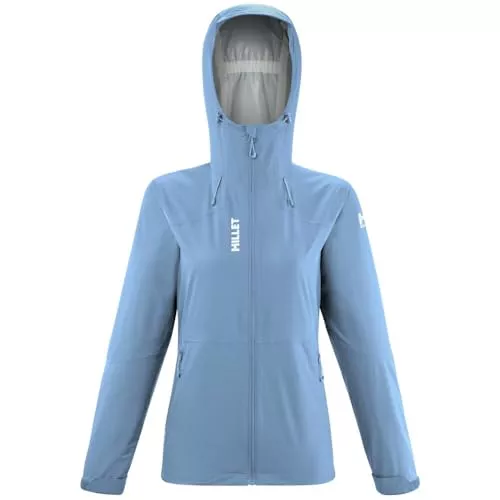 Millet Chaqueta de senderismo impermeable FITZ ROY JKT W para mujer: ligera, ajustable y transpirable, confeccionada con tejido DRYEDGE reciclado.