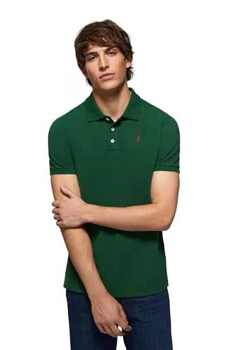 Polo Club Polo Manga Corta Verde Botella