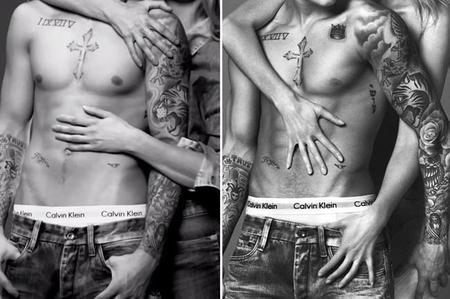 No es oro todo lo que reluce, las abdominales y pectorales de Justin Bieber llevan Photoshop