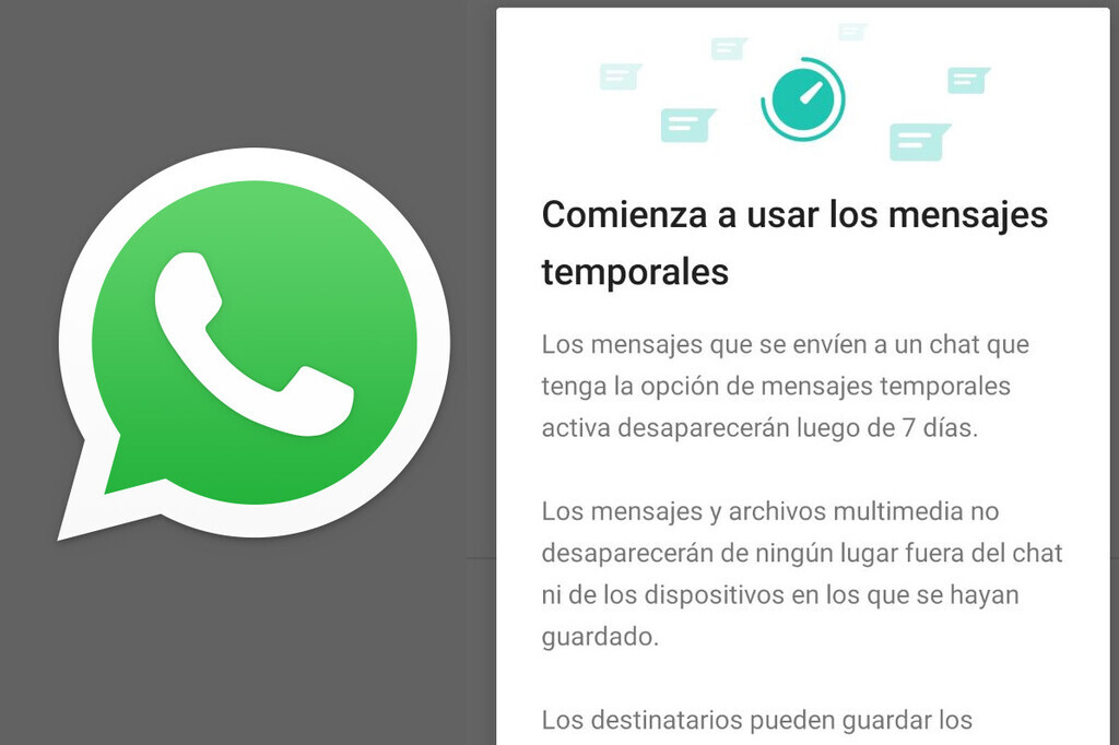 Ya puedes probar los mensajes con fecha de caducidad en WhatsApp, que llegan para todos los usuarios