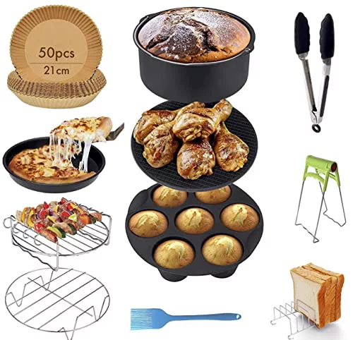 Accesorios Freidora Sin Aceite, (14pcs+50 Papel Freidora Aire)