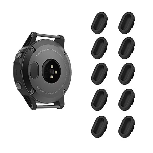 Moko - Tapones Antipolvo de Silicona compatibles con Garmin Fenix 8/E/7/7S/7X/6/6S/6X/5/5S/5X/Vivoactive 6/53/4/Forerunner 45/745/945/Venu 2/Instinct/3, protección del Puerto de Carga