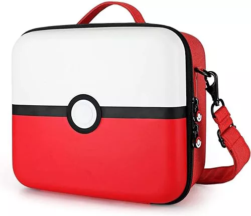 JoyHood Funda de Transporte para Switch & Switch OLED, Case Rígida de Protector Estuche de Almacenamiento para Switch Console y Accesorios (All-IN-One, Rojo & Blanco)