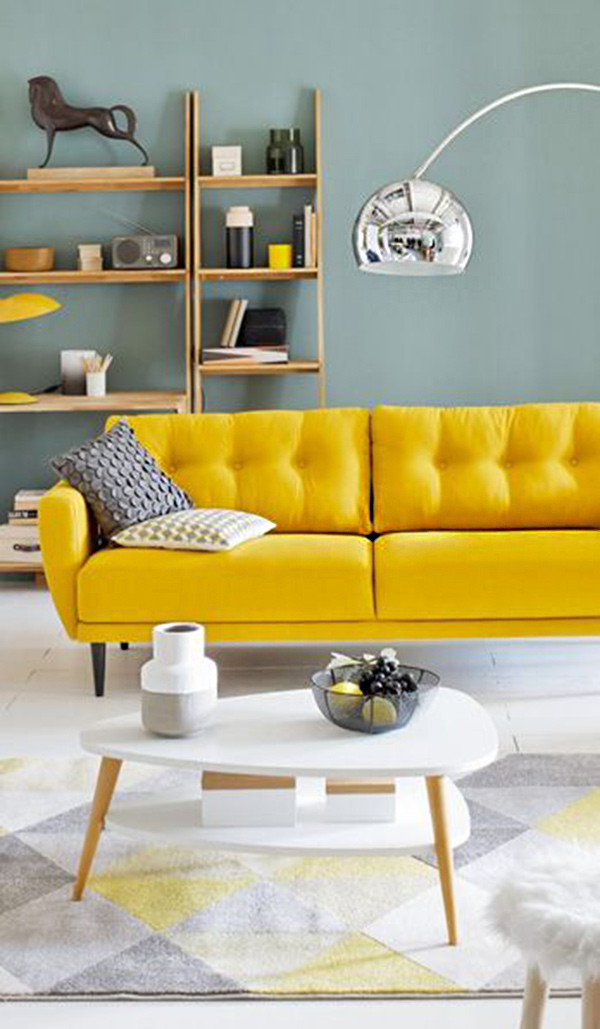 17 ideas para integrar el color amarillo en tu salón