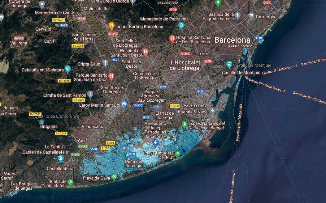 el mapa que ilustra cómo afectará el aumento del nivel del mar en España El Sol Revista