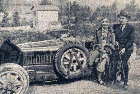 Elisabeth Junek A La Targa Florio 1928 Au Cote Du Chevalier Florio