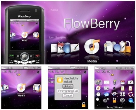 FlowBerry, un tema Mac para BlackBerry