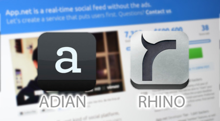 Rhino y Adian, los dos primeros clientes para App.net