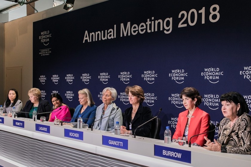 Las mujeres dirigen el Foro de Davos 2018