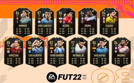 FIFA 22. TOTW: Equipo de la Semana 8, del 10 al 17 de noviembre de 2021