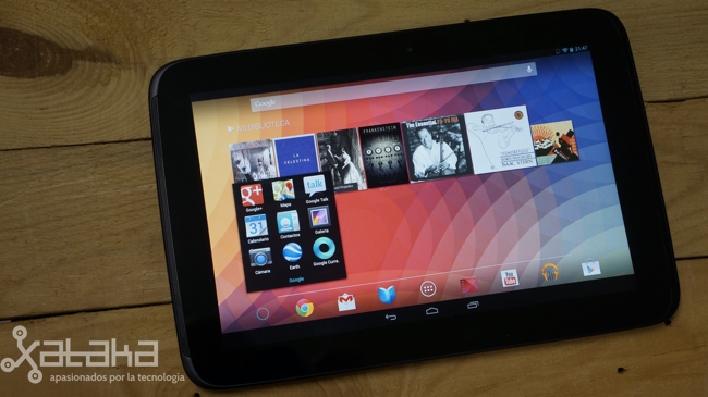Nexus 10 pantalla principal
