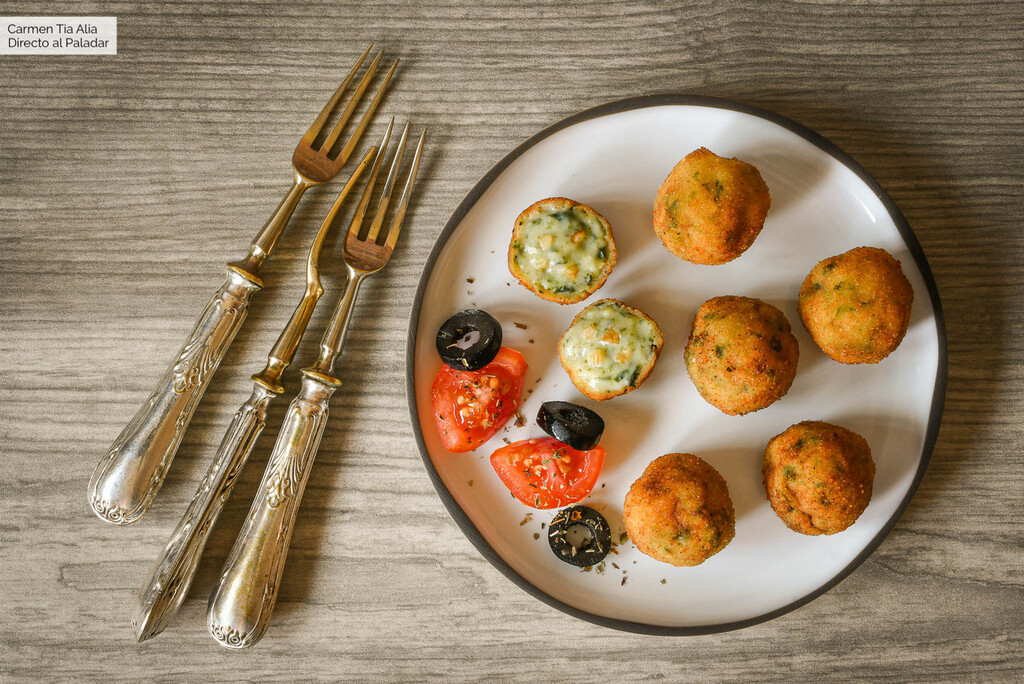 Croquetas (hiper) cremosas de espinacas, queso azul y nueces, receta para triunfar
