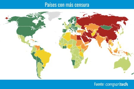 Países con más censura en internet