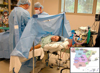 Mapa con el porcentaje de cesáreas en España, según comunidades autónomas