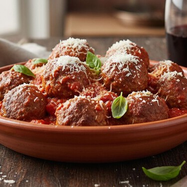 Disfruta estas albóndigas a la italiana con queso parmesano, rinden para 5 personas y están listas en menos de una hora