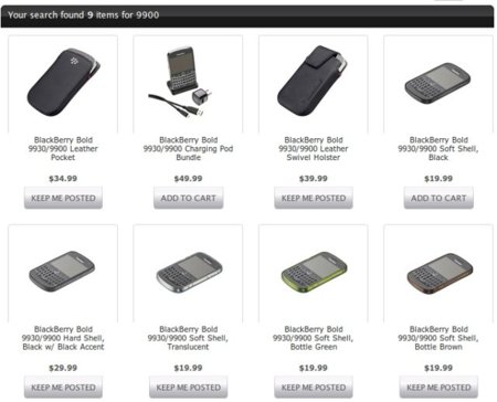 RIM empieza a vender accesorios para la BlackBerry 9900, ¿cuándo se lanzará el terminal?