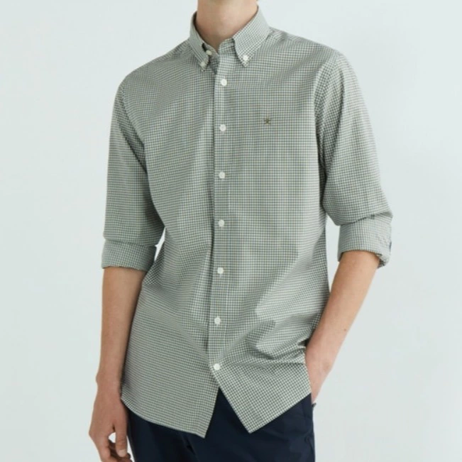 Hackett Camisa de hombre classic fit con estampado de cuadros vichy
