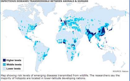 Donde en el mundo están las enfermedades infecciosas