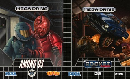 Estas son las portadas retro de Cyberpunk 2077 o Among Us que recuerdan a las carátulas de la época de 16 bits