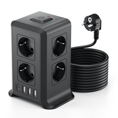 8 Tomas AC Torre Regletas Enchufes