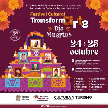 Un plan gratis para el Día de Muertos en Edomex: llega el festival TransformARTE 2026 con talleres, música, danza y gastronomía