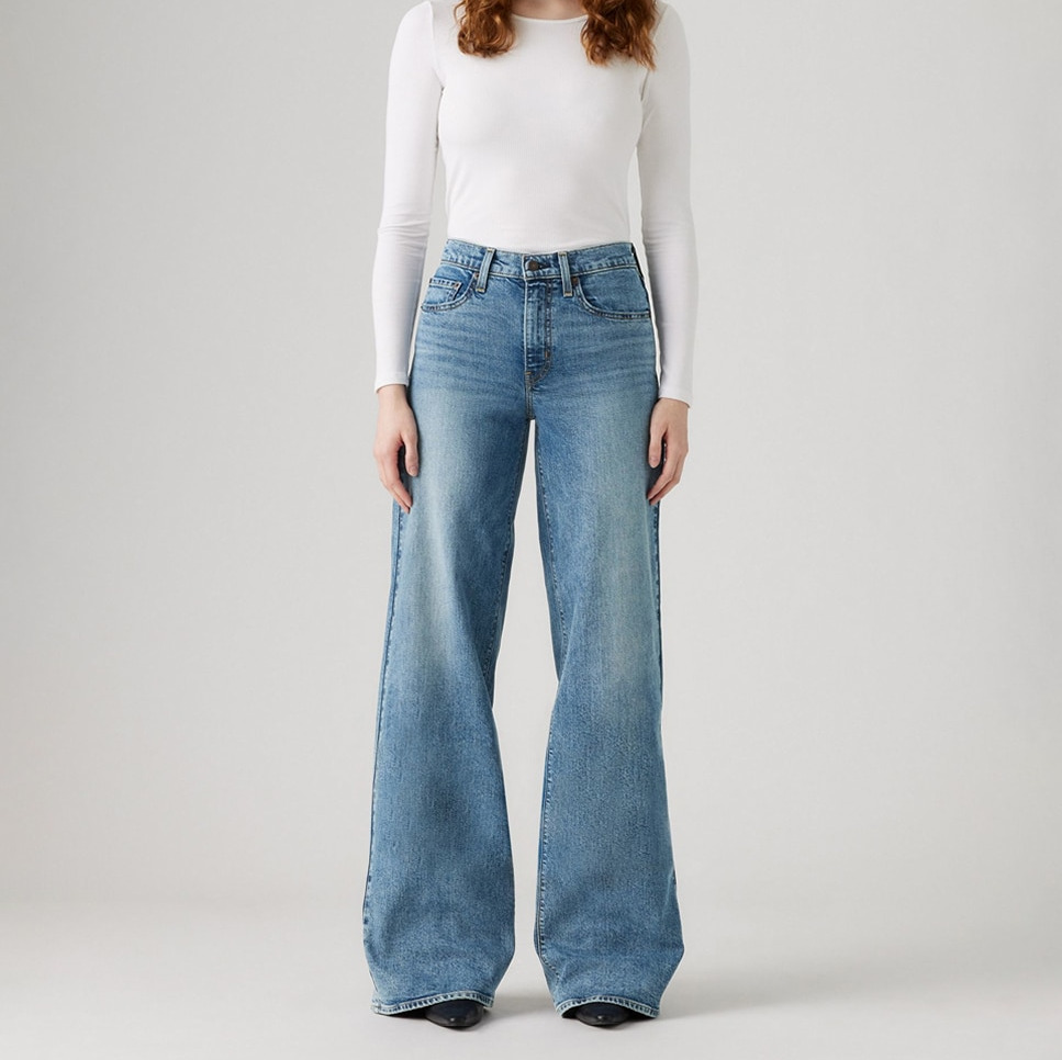 Vaquero recto de mujer 728? High Rise Wide Leg - Levi's - Azul claro