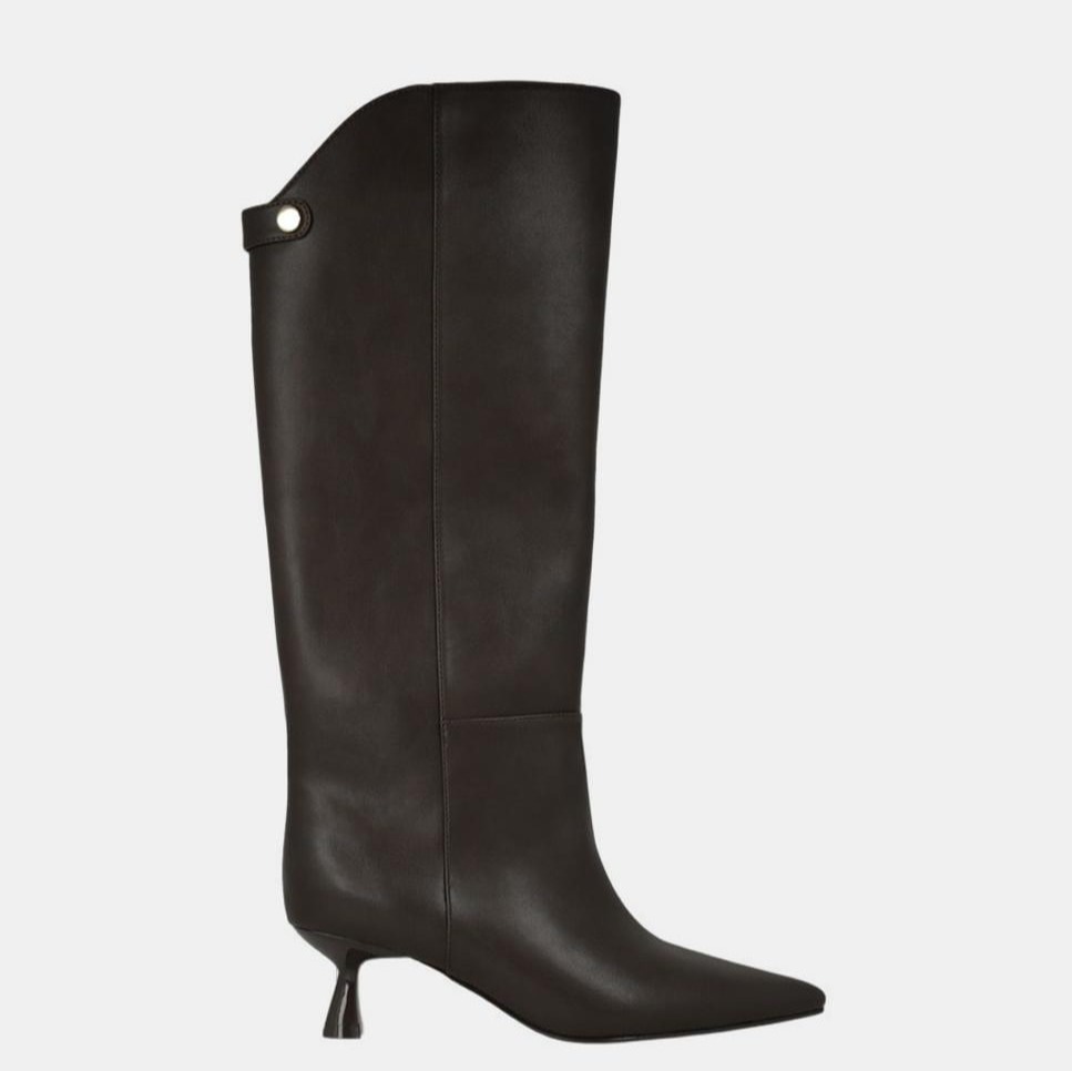 Lodi - Bota alta de piel marrón