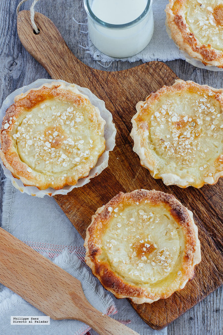 Tartaletas individuales de piña. Receta de postre fácil