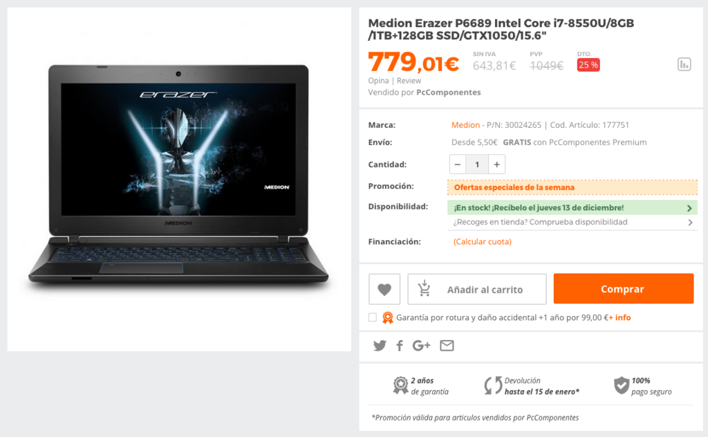 PC PORTABLE MEDION Akoya E6240T Intel Inside Défectueux Pièce de Rechange #T117 EUR 54,00 - FR