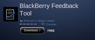 BlackBerry Feedback Tool y dile a RIM lo que no te gusta de BlackBerry