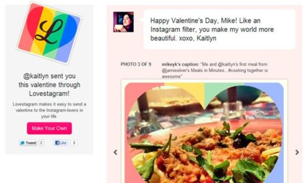 Lovestagram, convierte tus fotos de Instagram en una postal virtual para San Valentín