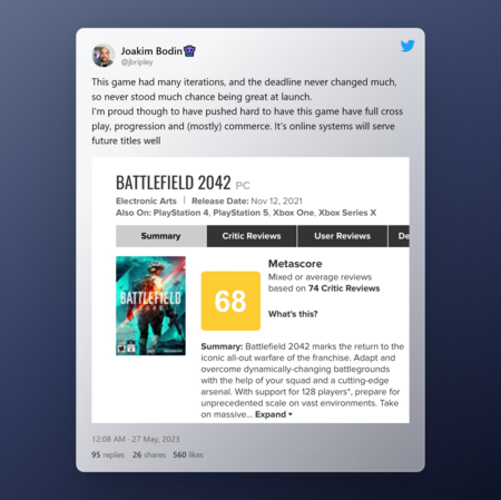 Tweet By Joakim Bodin