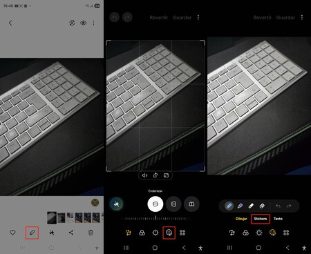 mover elementos de una foto a otra en un Galaxy