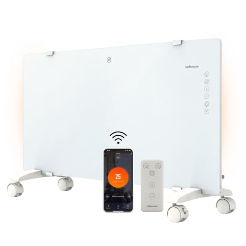 Mellerware Radiador Convector Eléctrico 2000 W Cristal Control Inteligente