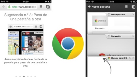 Cómo cambiar entre pestañas en Chrome para iOS