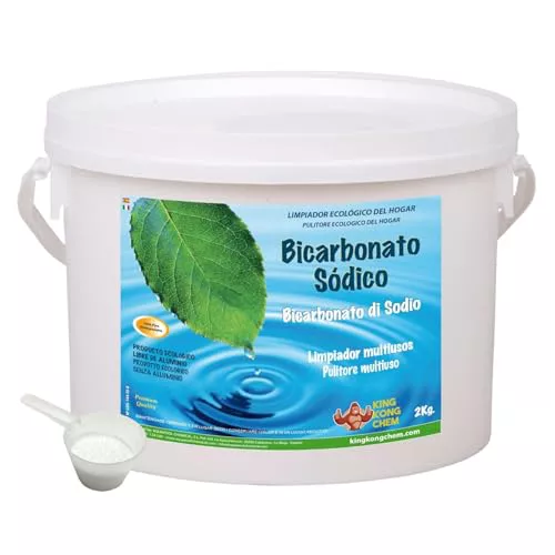 BICARBONATO DE SODIO 2 KG - Limpiador Ecológico Hogar. Incluye cucharilla dosificadora