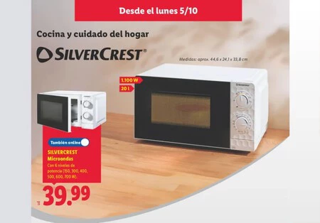 Microondas Silvercrest Folleto Lidl