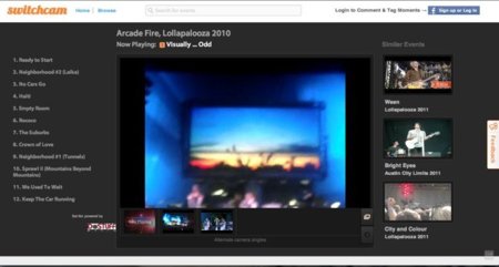 Switchcam, la mejor forma de ver los conciertos en Internet