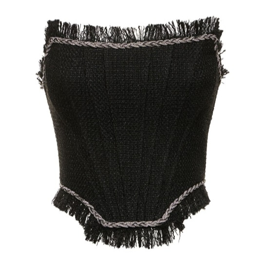 Giuseppe Di MorabitoBustier de bouclé sin tirantes