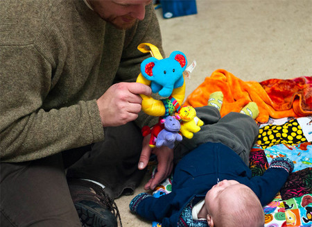 Jugando con el bebé