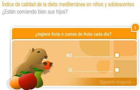 Evalúa online la dieta mediterránea de tus niños