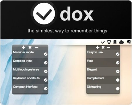 dox, una nueva aplicación de lista de tareas que sincroniza con Dropbox