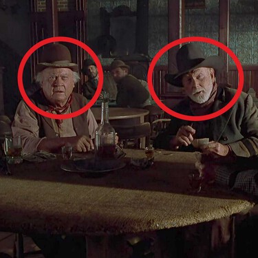 Pausa Regreso al Futuro 3 en el minuto 28 y 57 segundos, y verás a tres vaqueros que son auténticas leyendas del cine western 