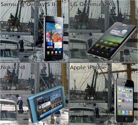 Las cámaras del Samsung Galaxy S2, Nokia N8, iPhone 4 y LG Optimus 2X frente a frente