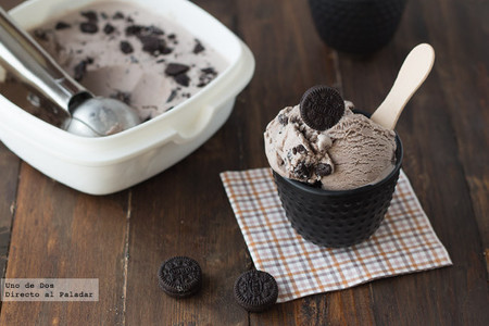 Helado de galletas Oreo. Receta