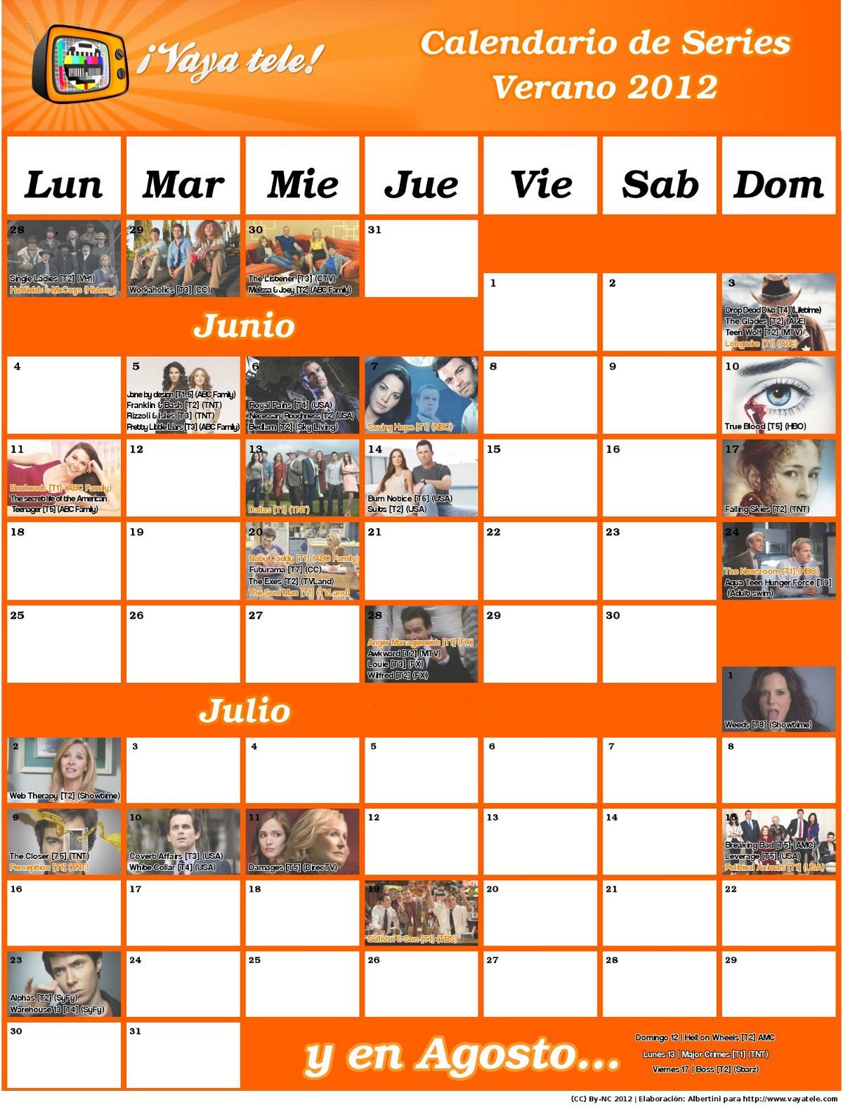 Foto de Calendario Series Verano 2012 (1/2)