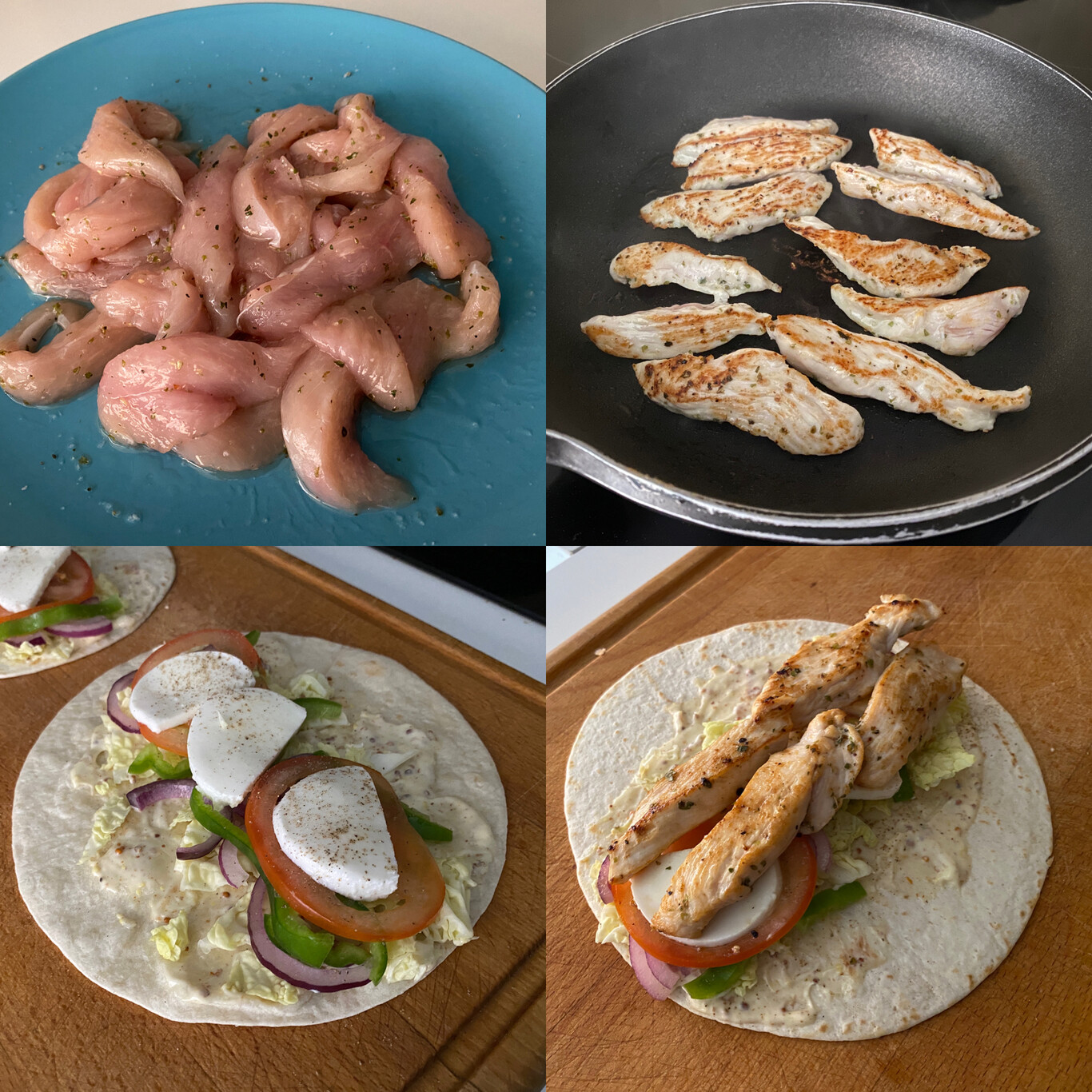 Wrap de pollo, receta de cocina fácil, sencilla y deliciosa