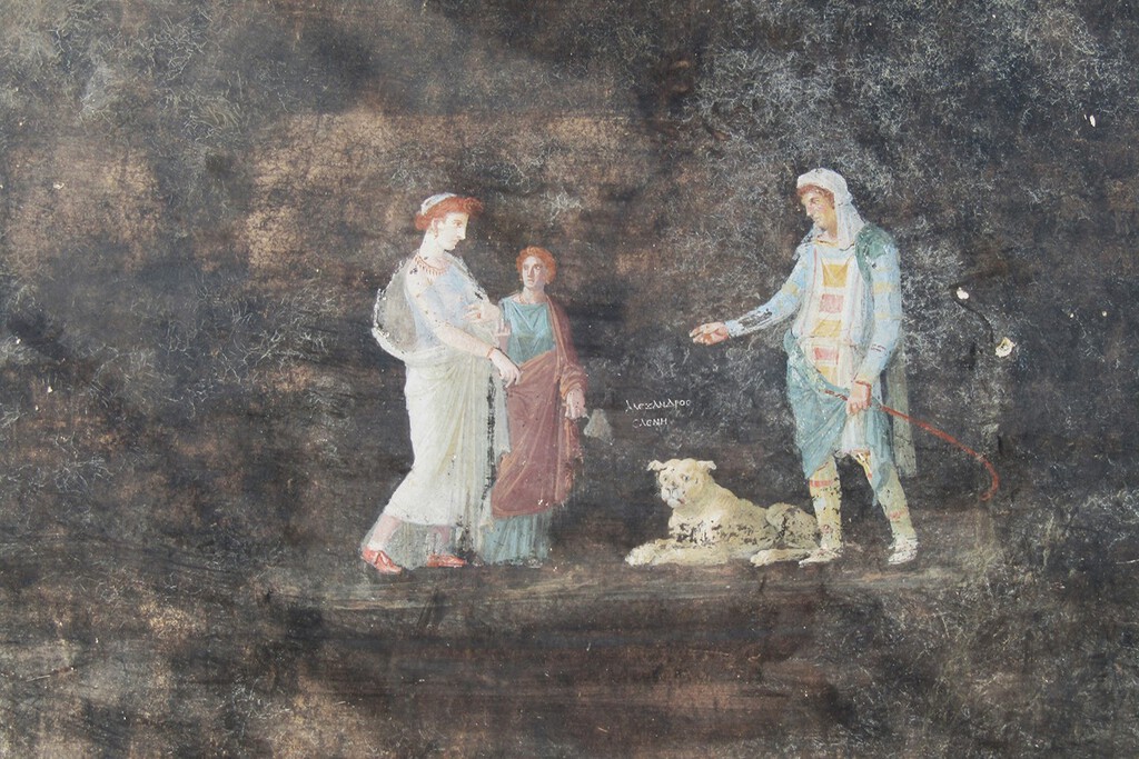 Una “sala negra” de banquetes con dos frescos idealmente conservados, el nuevo hallazgo entre las ruinas de Pompeya