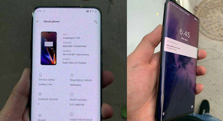 Un OnePlus 7 Pro filtrado en imágenes reales nos adelanta que habría tres versiones: normal, pro y 5G